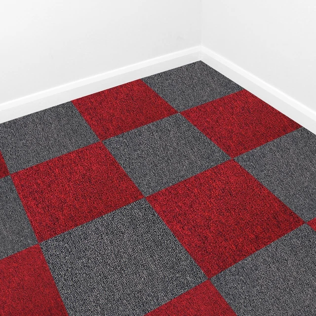 20 x Charcoal Black Carpet Tiles 5m2 Heavy Duty Commercial Grey Premium Flooring