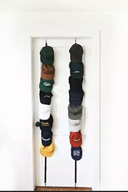 Cap Rack 2 Pack - Holds up to 16 Caps for Baseball Hats Ball Caps - Best Over...