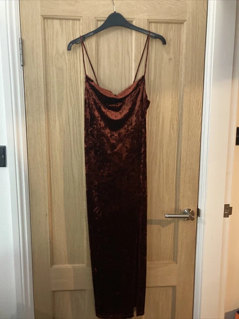Topshop red on sale velvet dress