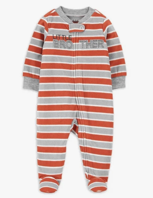 Child Of Mine By Carter’s Baby Boys Fleece Sleep N Play Little Brother Preemie