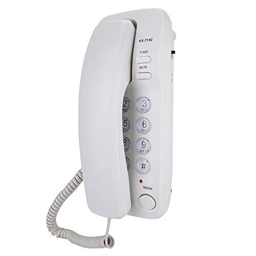 ASHATA Telefono Fisso, Telefono con Filo Telefono Nessun ID chiamante (z5O)