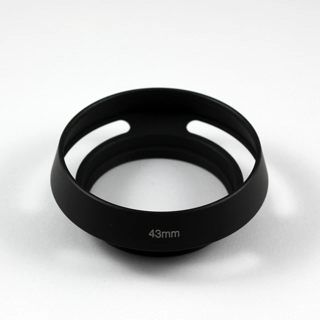 Universal Metal Lens Hood 43 mm For Leica Canon Nikon Sony Black color