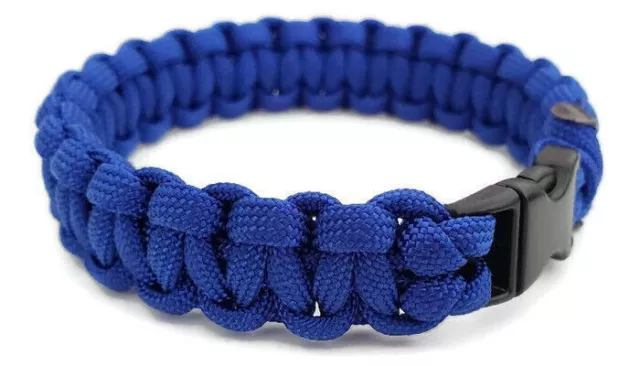 Azul Moda Survival 550 Paracord Hebilla Nuevo Unisex Pulsera