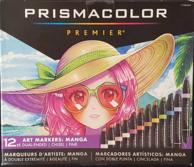 Prismacolor Premier Art Markers 12 Color Manga Set - NEW