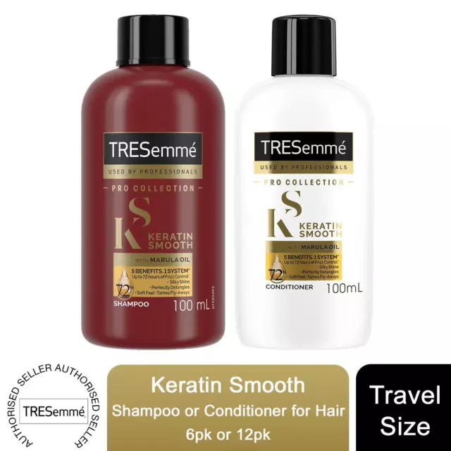 Tresemme Keratin Smooth Shampoo or Conditioner with Marula Oil 100ml, 6 or 12 Pk