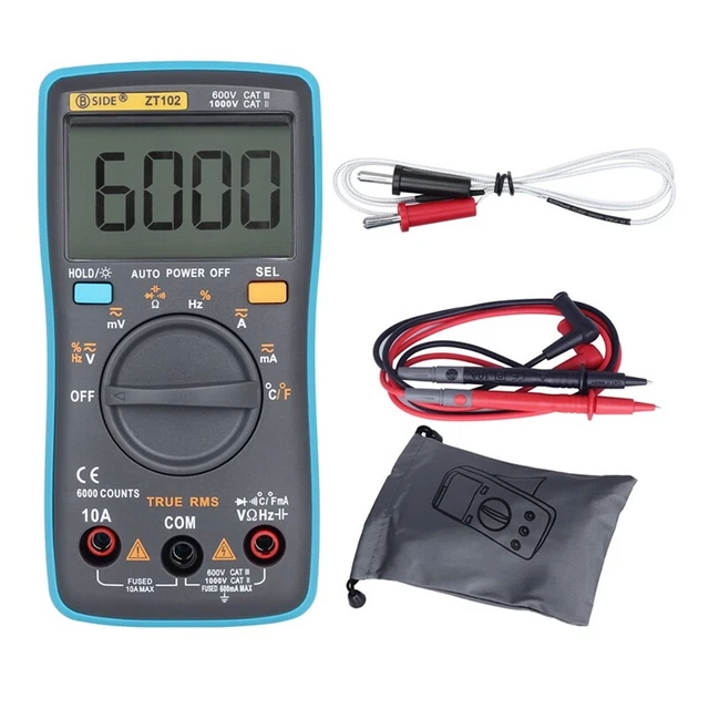BSIDE ZT102 Multimeter Digital Multimeter 6000 Counts AC/DC Voltage Current P6Q9