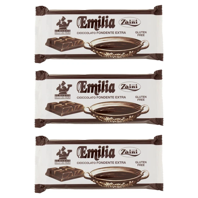 3kg ZAINI EMILIA Cioccolato Fondente Extra tavoletta barretta di cioccolata 1kg