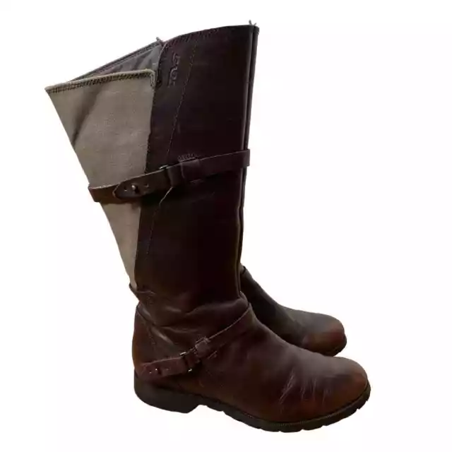 TEVA WOMENS 7.5 De La Vina Tall Riding Boots Waterproof Leather Wide ...