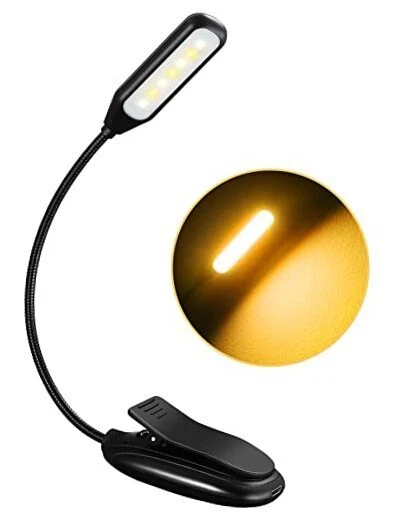 Book Light for Reading in Bed, 3 Brightness Levels × 3 Color 1 Pack Black