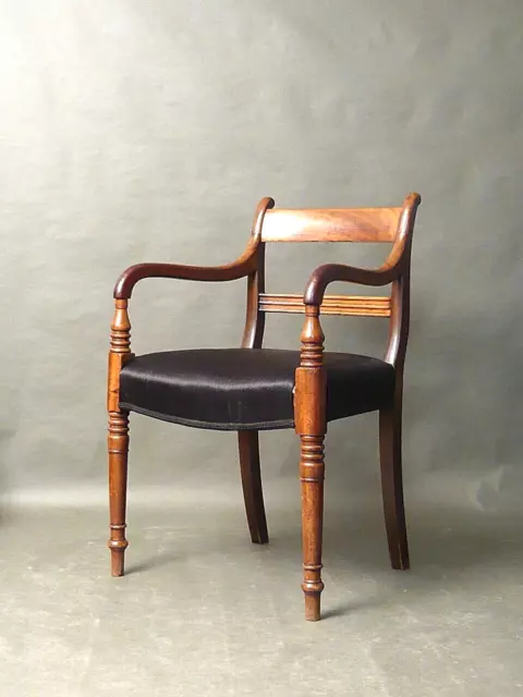 Norddeutscher Biedermeier Sessel um 1860 Rosshaar Spätbiedermeier Stuhl