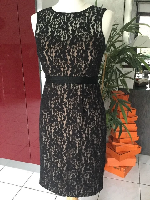 Robe Cocktail BCBG Max Azria Noire à Une épaule - Taille 12, Longueur Genou, Maille Avec Volants | Neuf Sans étiquettes