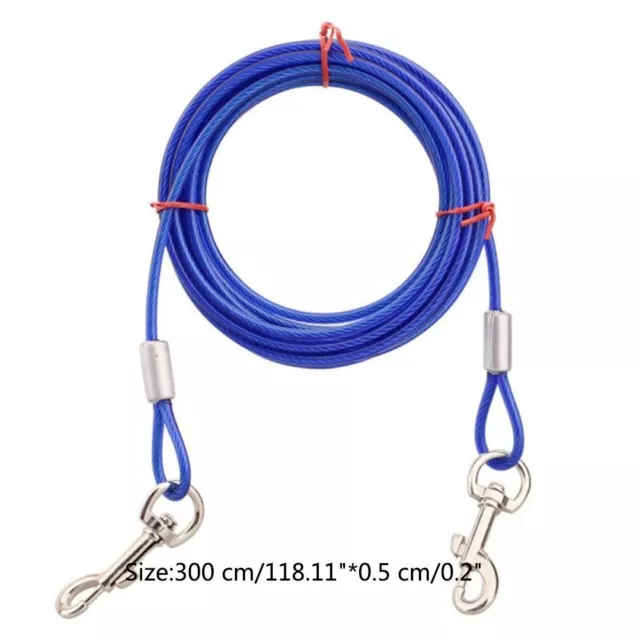 METER OUT CABLE Outdoor Lead Belt For Two Dogs 3 Colors Steel Wire Pet ...