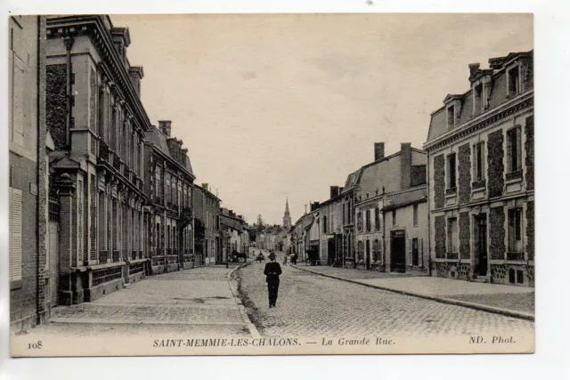 SAINT MEMMIE - Marne - CPA 51 - la grande rue