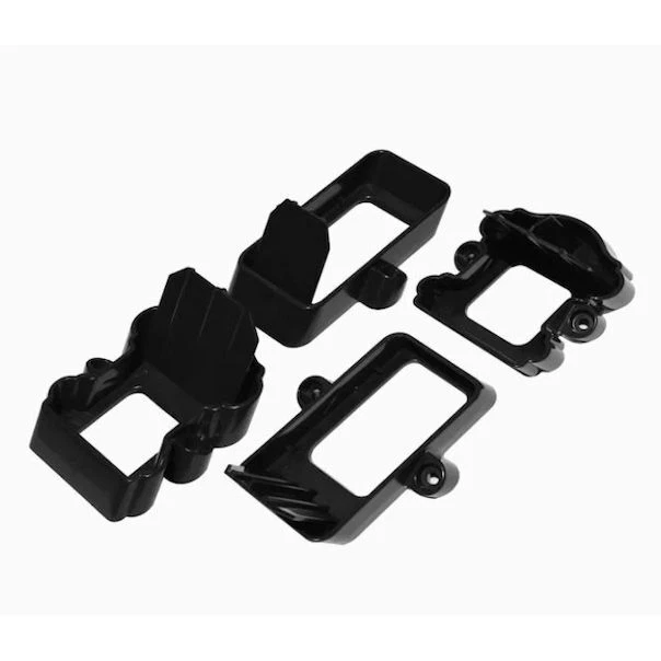 Soportes de escalera de PVC negro medianoche de fibra clásica (8 paquetes de 2) # 774164- NUEVOS
