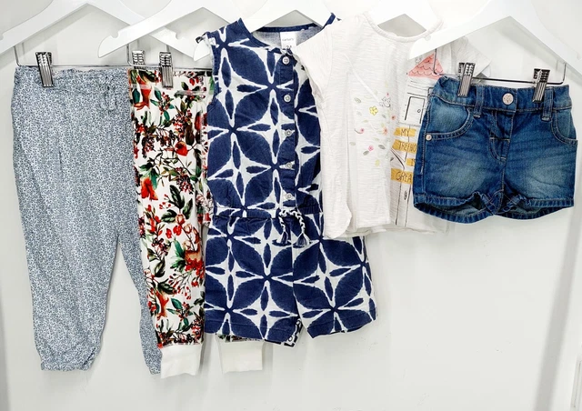 Zara Next ecc Pacchetto bambina 1-2 anni set 5 pz tuta pantaloncini denim salotto