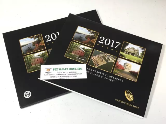 2017 P & D Us Mint America The Beautiful Uncirculated 10 Coin Quarter Set In Ogp