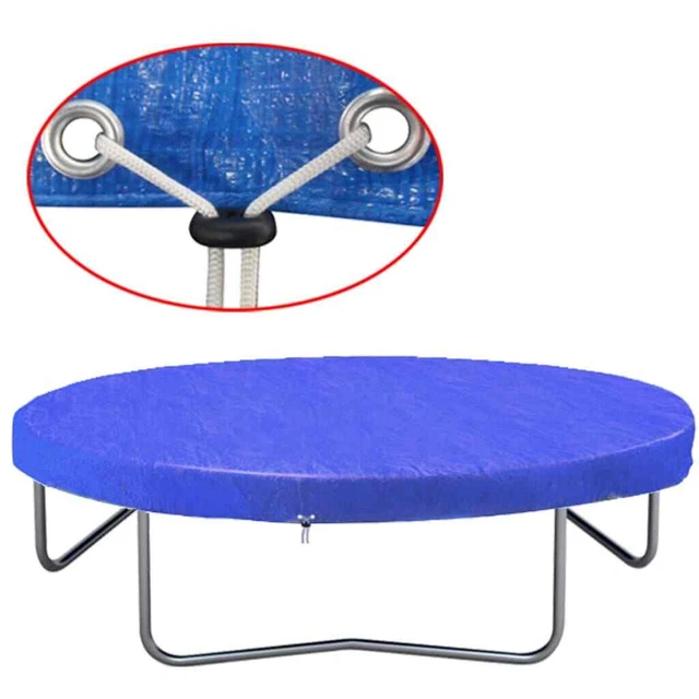 Copertura Per Trampolino Outsunny Ø305cm - Imbottitura 15mm, Antiscivolo, Blu - Foto 2