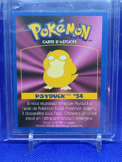 POKEMON: PSYDUCK #54 [Game Tip Card] - [Kellogg's Canada Cereal Promo ...