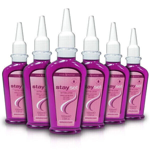 Setting Cream 6X HAIR XPERTISE Stayset Hair Setting Lotion Extra Firm Hold 100ml - £ ...