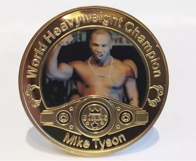 Mike Tyson Goldmünze Boxring Eisen Weltmeister KO 2