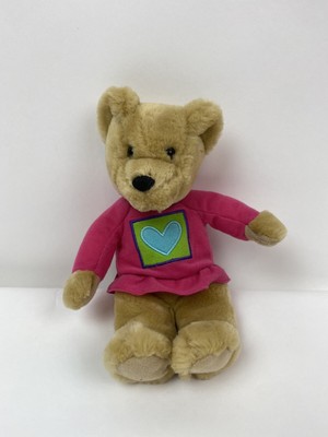 Hallmark Kiss Bear Pink Shirt Teddy 10" Stuffed Animal Valentines Day