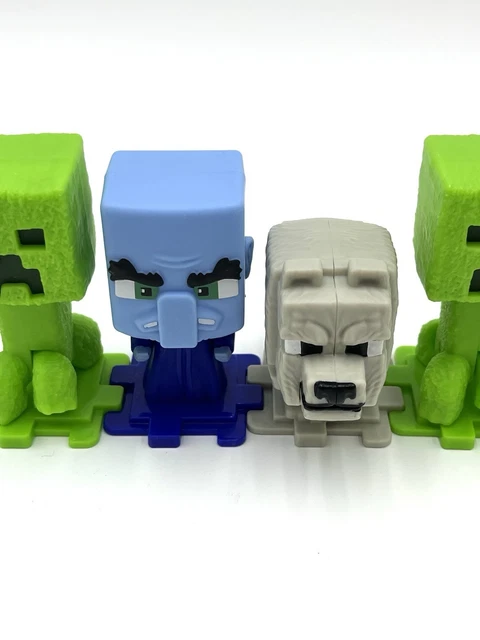MCDONALD’S A MINECRAFT Movie Kids Happy Meal 2025 4 Toy Wolf 2 Creeper ...