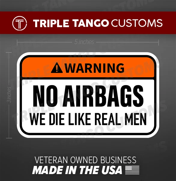 Warning No Bra Fast Car Sticker Decal - Funny JDM Vinyl 5 Inch