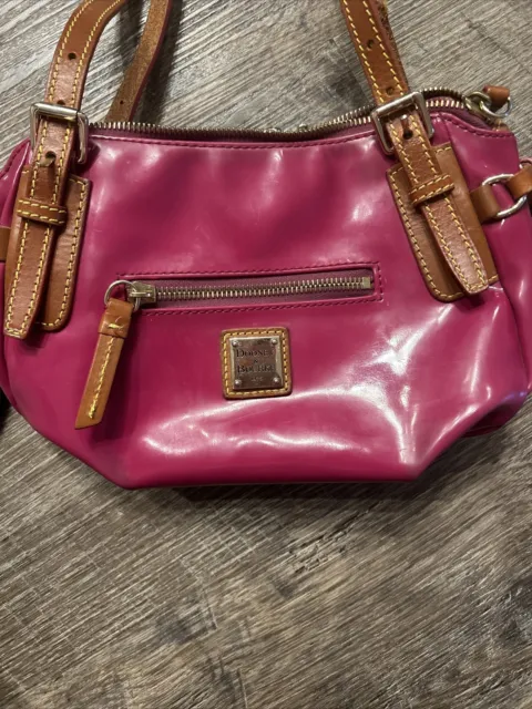 Rare Dooney & Bourke 1975 Purple Patent Leather Shoulder  Bag Purse