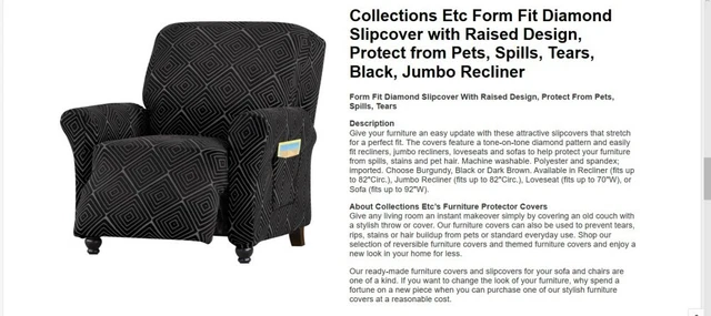 Stretch sensations 2025 jumbo recliner slipcover