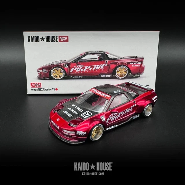 KAIDOHOUSE 1/64 148 NSX V2 チェイス Mini GT Kaido House Honda NSX NA1 Kaido Works V2 White 1:64
