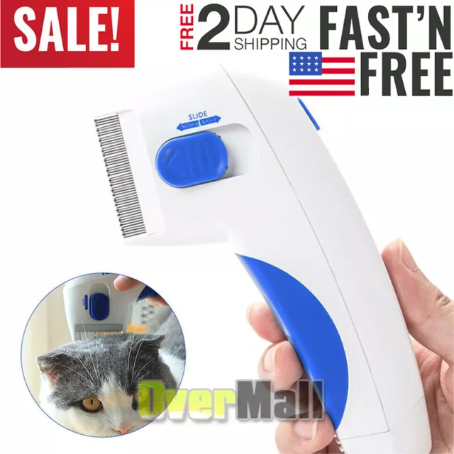3x Electric Flea Comb-Great for Dogs & Cats Pet Brush Safe Useful US Stock 2