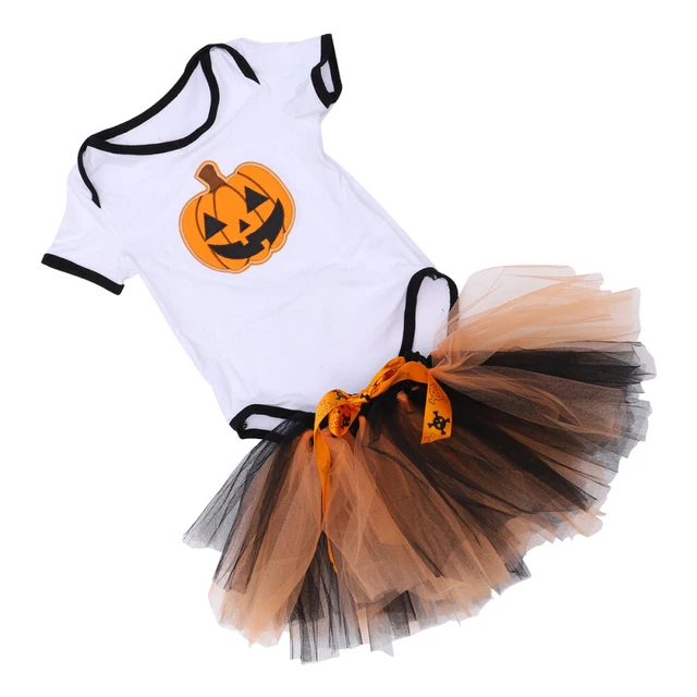 Collant collant zucca bambina neonato body Halloween costume zucca