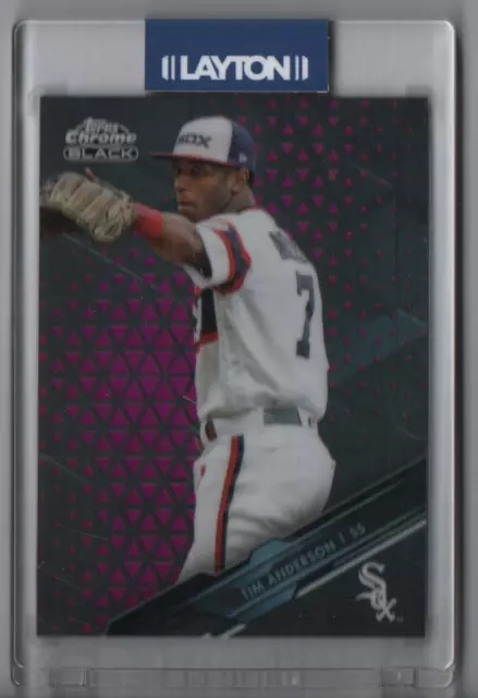 2020 Topps Chrome Black Base # 67 Tim Anderson Red Refractors 5/5 Chicago Sox Sp