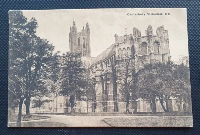 Unveröffentlicht JG Charlton Postkarte - Canterbury Cathedral (b)