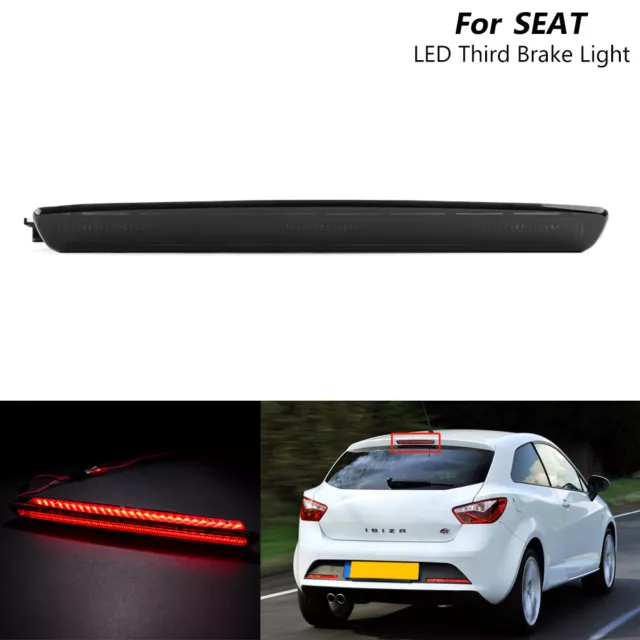 Schwarz LED 3. Dritte Bremsleuchte Bremslicht Für Seat Ibiza IV 6J 6P Leon II 1P