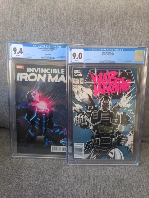 Iron Man Bundle! Invincible Iron Man#9 HoA Variant CGC 9.4& Iron Man 282 CGC 9.0