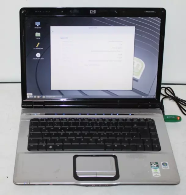 Laptop HP Pavilion dv 6513eg AMD Athlon 64 X2 Dual-Core TK-53 1GB RAM ohne HDD