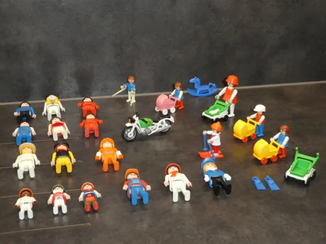 Playmobil, lot personnages vintage et accessoires