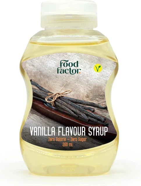 Food Factor Vaniglia Aromatizzato Sciroppo 260 ML Mondo Ampio
