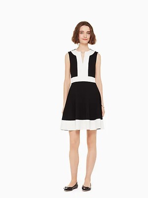 Kate Spade Color Block Pointe Dress in Black and White- Size 4