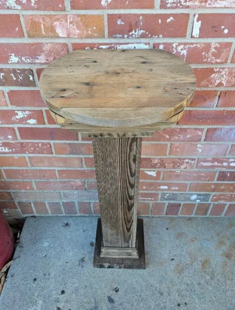 Vintage Oak Plant Stand Fern Pedestal Table