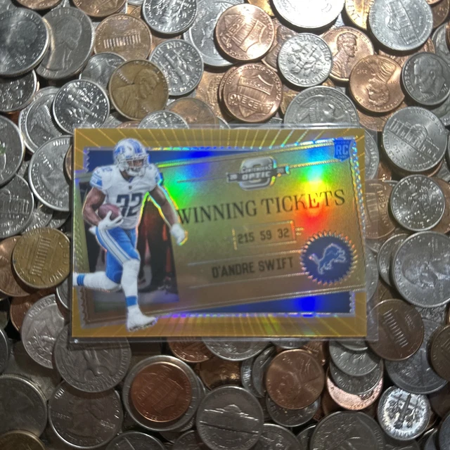 2020 Contenders Optic D'Andre Swift RC Winning Tickets Orange #’d /50 Georgia