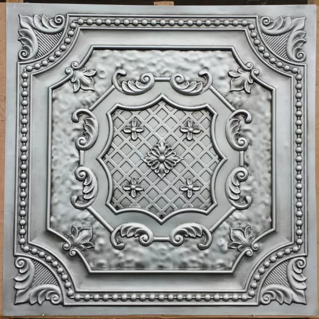 Pl04 Faux Tin Antique Silver Ceiling