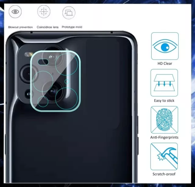 Protection Caméra Pour Oppo Find X3 Pro Film Verre Trempé Lentille Arrière Vitre