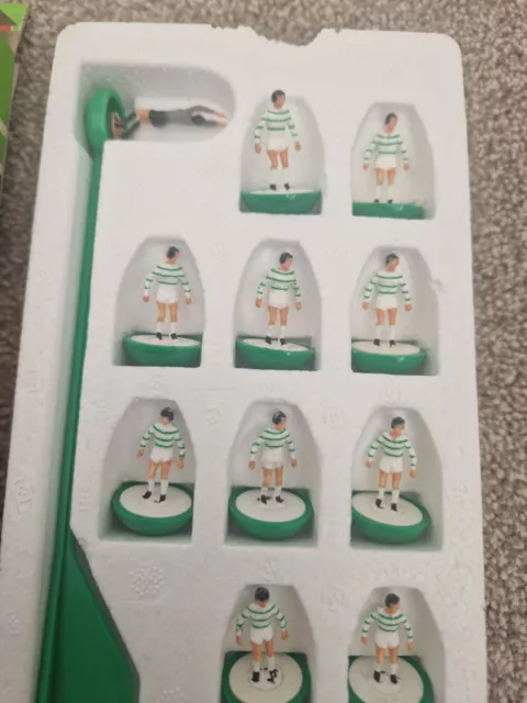 Complete Vintage Subbuteo Lw Lightweight Celtic Ref 25 Football Team Version 2 3