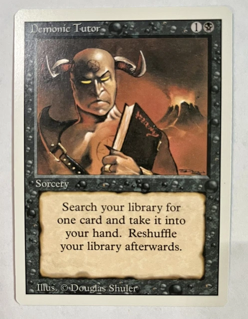 DEMONIC TUTOR | UNCOMMON | Magic the Gathering [MTG] | Revised 1994 | Near Mint