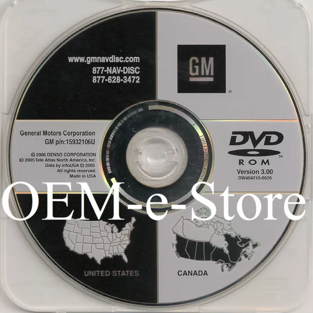 2005 2006 2007 2008 2009 Chevrolet Corvette Z06 ZR1 Navigation DVD US Canada Map