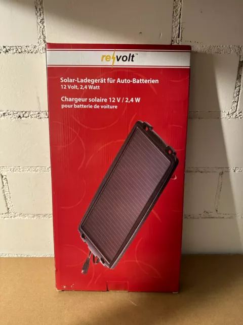 Revolt Solarpanel Ladegerät für Autobatterie 12V 2.4W