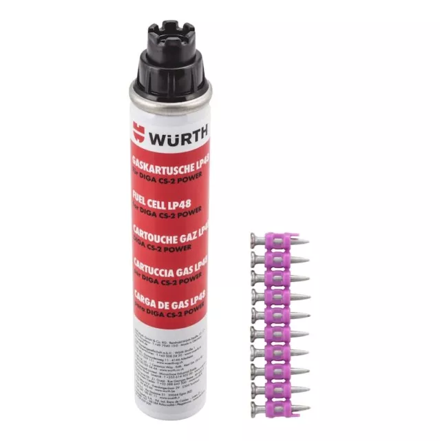 Chiodi a Striscia e Cartuccia a Gas per Diga 16mm 800PZ - WÜRTH 0864953316