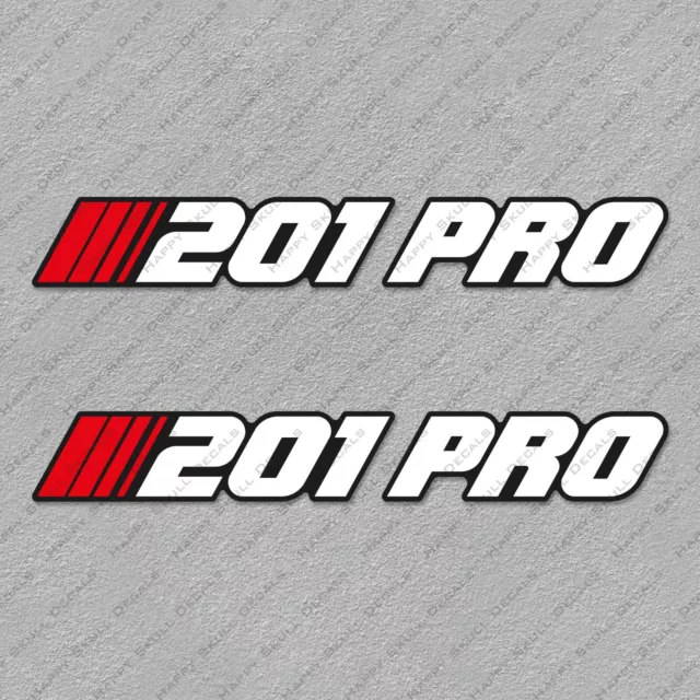 STRATOS BOAT 201 PRO OLDER STYLE DECALS STICKERS Set of 2 18.5" LONG